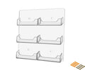 Marketing Holders Hanging Business Card Holder With Hardware 6 Pocket Clear Acrylic Wall Mount Multi Slot Rack For 3.5' X 2' G