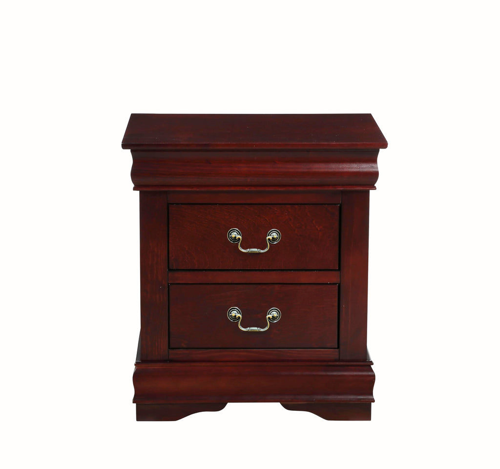 Acme Louis Philippe Nightstand in Cherry