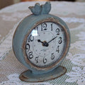 Creative Co-Op Grey Pewter Mantel Clock with Birds