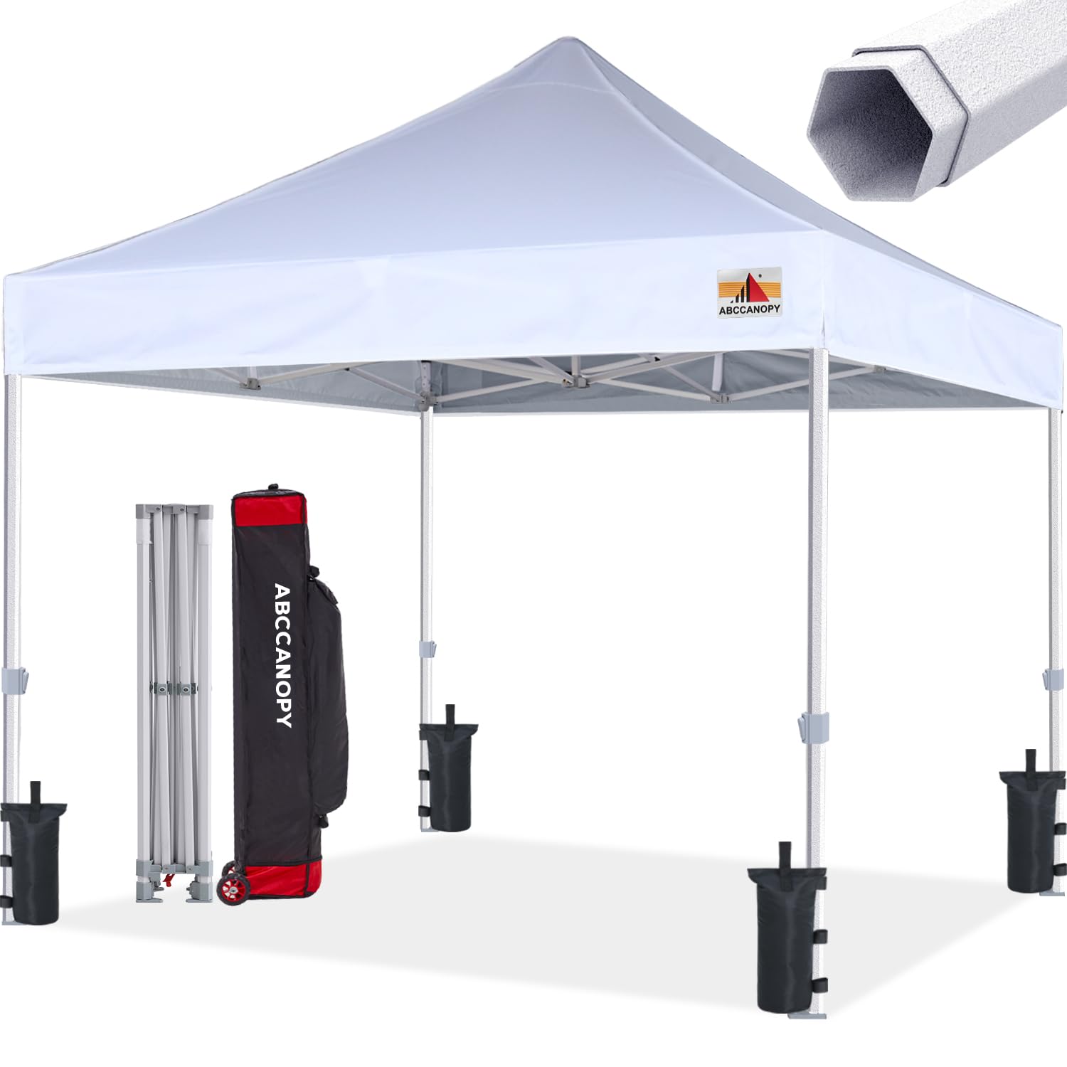 Abccanopy Commercial Pop Up Canopy Tent 10X10 Premium-Series, White