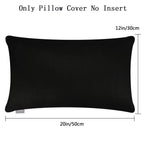 Thmyo 4-Pack 100% Cotton Lumbar Comfortable Solid Decorative Throw Pillow Case Rectangle Cushion Cover Sublimation Blank Pillow