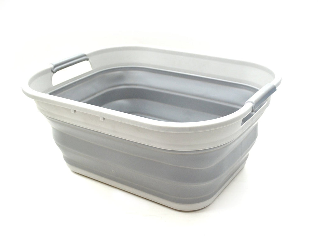 Sammart 19.5L (5.1 Gallon) Collapsible/Foldable/Portable Washing Tub, Water Capacity 14.5L/3.8 Gallon (Small Size, Bright Blue)