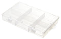 Magic Providers Multipurpose Plastic Rectangular Storage Box with 6 Grid Partitions/Sections Box for Travel Organizer for Jewelr