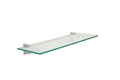 Spancraft Clear Floating Glass Shelf 6 X 18 in Chrome
