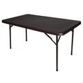 Supreme Furniture Buffet Foldable Table Plastic Top With Metal Legs | Rectangular Multipurpose Table For Dining, Study, Office,