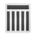 Copco Basics 6 Compartment Expandable Drawer Organizer, 15.1 x 12.9 x 2.2-Inches, White/Charcoal Gray