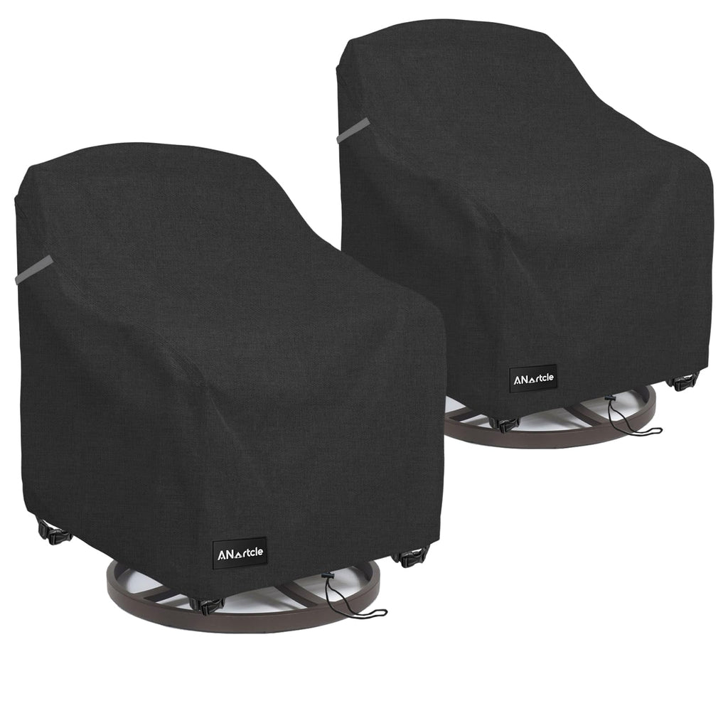 Anartcle Outdoor Swivel Lounge Chair Cover 2 Pack,Waterproof Heavy Duty Lawn Patio Chair Covers,Patio Swivel Chair Covers For Ou