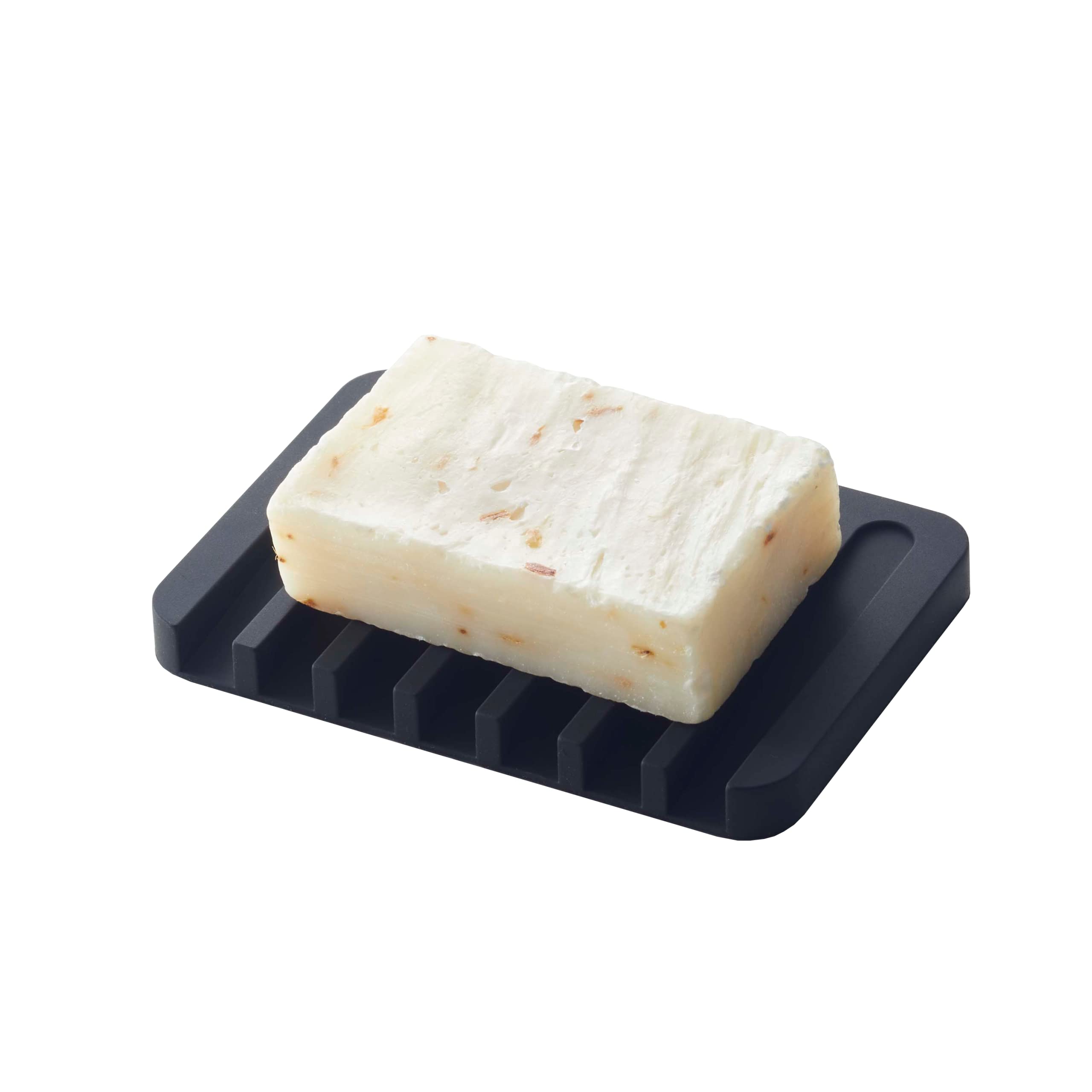 Yamazaki Home Soap Tray - Silic One Holder Dish for Sink Silic One One Size Black