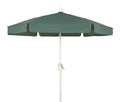 FiberBuilt Umbrellas Garden Umbrella, 7.5 Foot Forest Green Canopy and White Pole