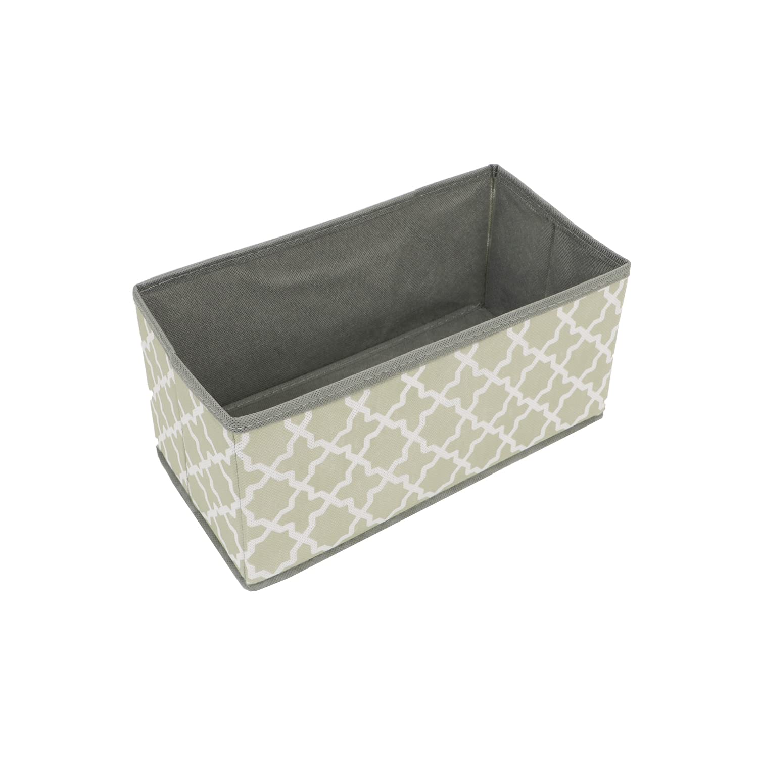 Hokipo NonWoven Fabric Cupboard Organizer Foldable Storage Basket Bin For Closet Wardrobe, Pack Of 1 (Ar3916), Rectangular, Gr