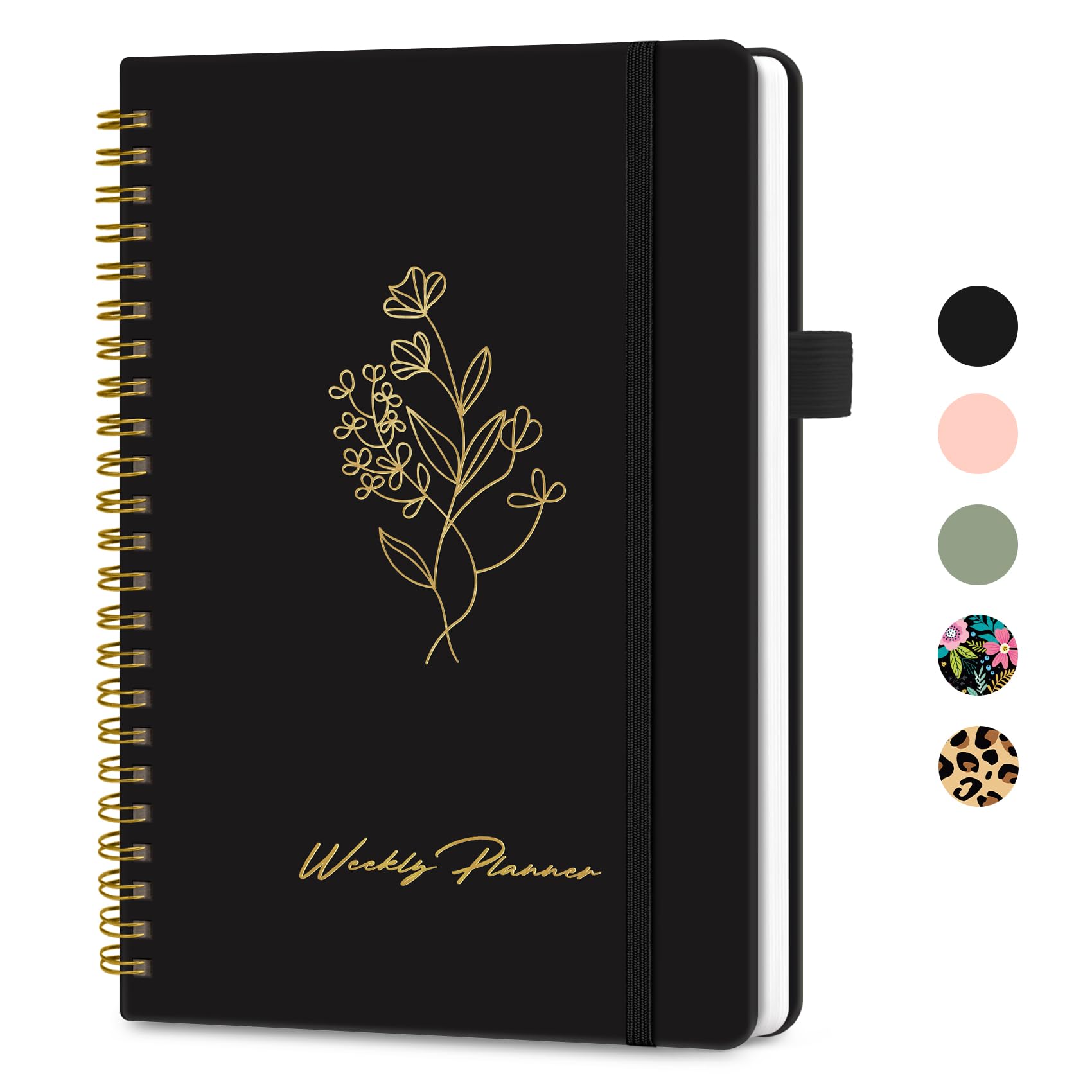 Undated Weekly Planner, Weekly To Do List Notebook With Goal & Habit Tracker Organizer, A5 Weekly Planner Notebook With Spiral B