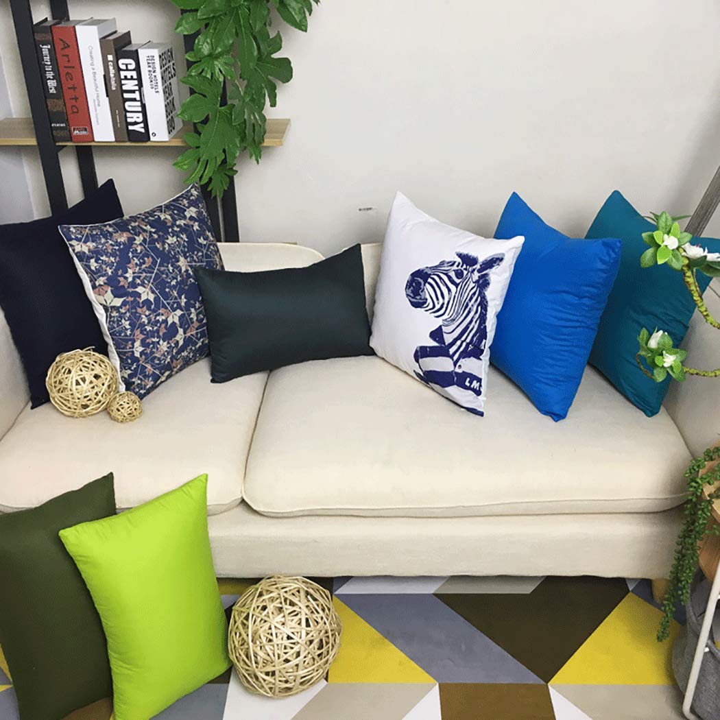 Thmyo 4-Pack 100% Cotton Comfortable Solid Decorative Throw Pillow Case Square Cushion Cover Pillowcase Sublimation Blank Pillow