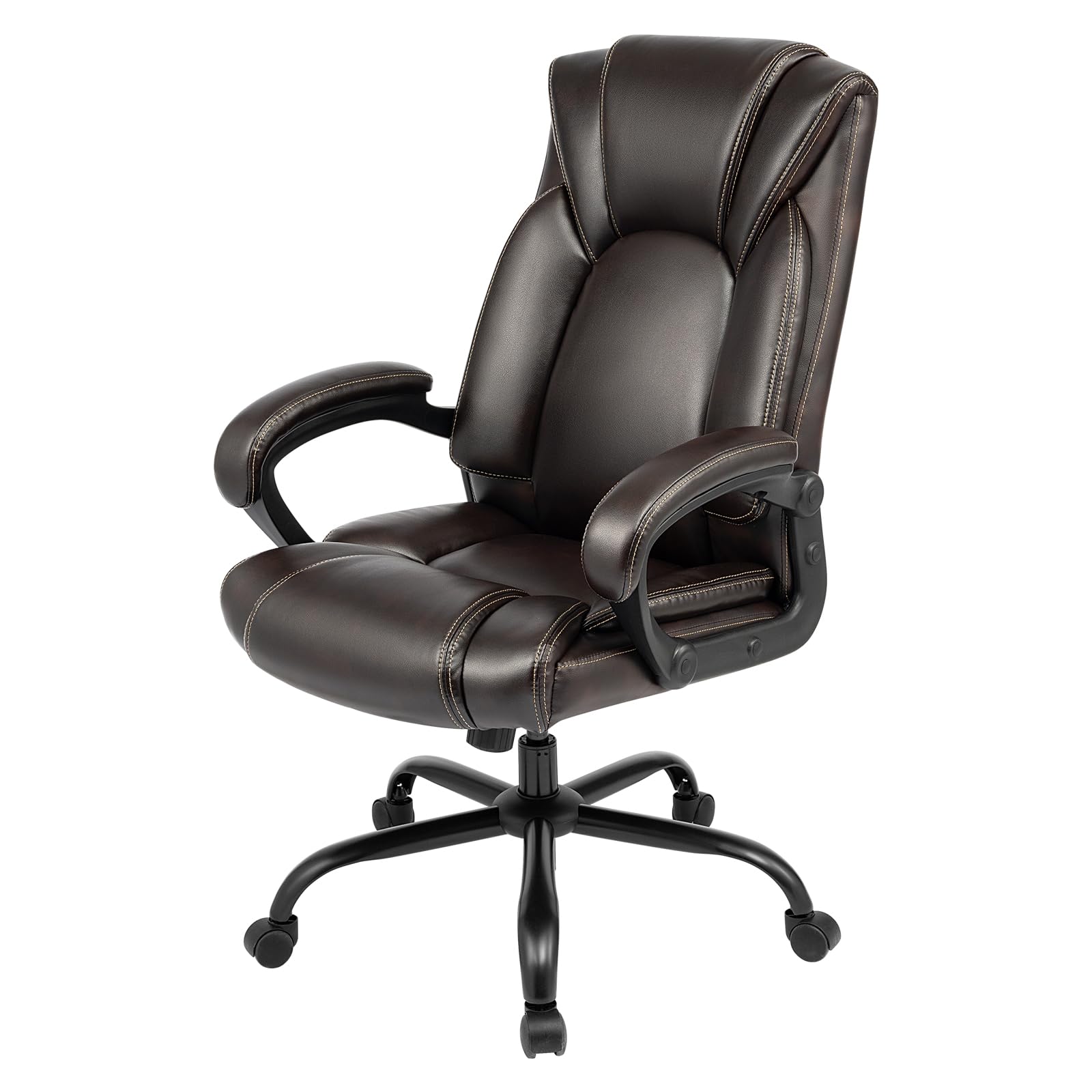 OUTFINE Office Chair Executive Office Chair Desk Chair Computer Chair with 5-Year hydrolysis-Resistant Leather Spring Cushion Er