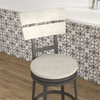 American Woodcrafters Colson Distressed White Metal Swivel Counter Barstool