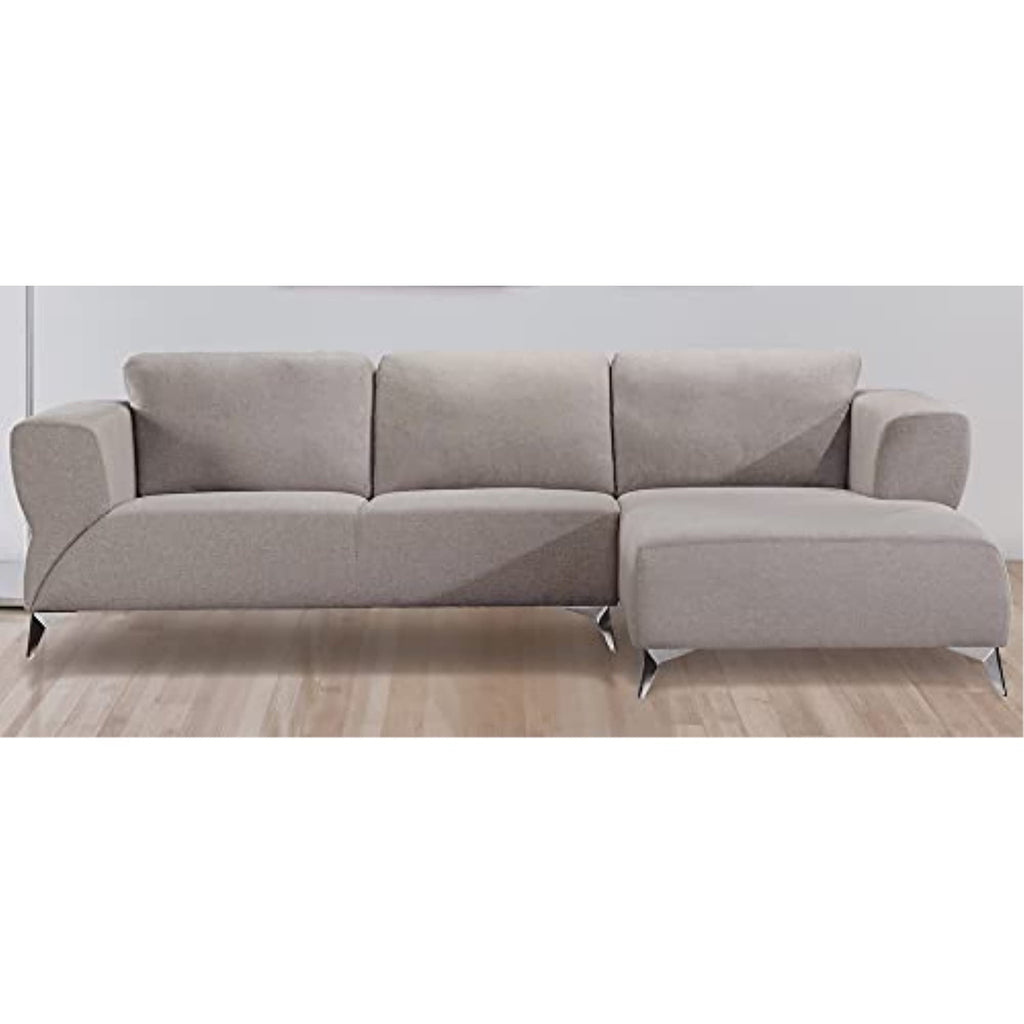 Acme Josiah Sectional Sofa in Sand Fabric