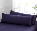Aormenzy Microfiber Pillow Cases - Body Size Set Of 2-1800 Thread Count Ultra Soft Purple Pillowcases - Wrinkle Resistant Pillow