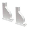 Plum Fittings Decorative White Vinyl Pergola End Cap 2''x 6'' Rail, (Pack of 4)