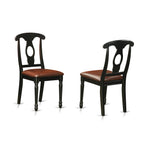 East West Furniture LGKE7-BLK-LC Logan 7 Piece Modern Set Consist of a Rectangle Wooden Table with Butterfly Leaf and 6 Faux Leather Dining Room Chairs, 42x84 Inch, Black