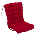 Blazing Needles 20 42-inch Twill Seat/Back Tufted Chair Cushion, 20 x 42, Ruby Red