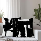 Supwhd Black And White Pillow Covers, Black And White Pillows Cover 24X24, Black And White Throw Pillows Cover Set Of 2, Black A