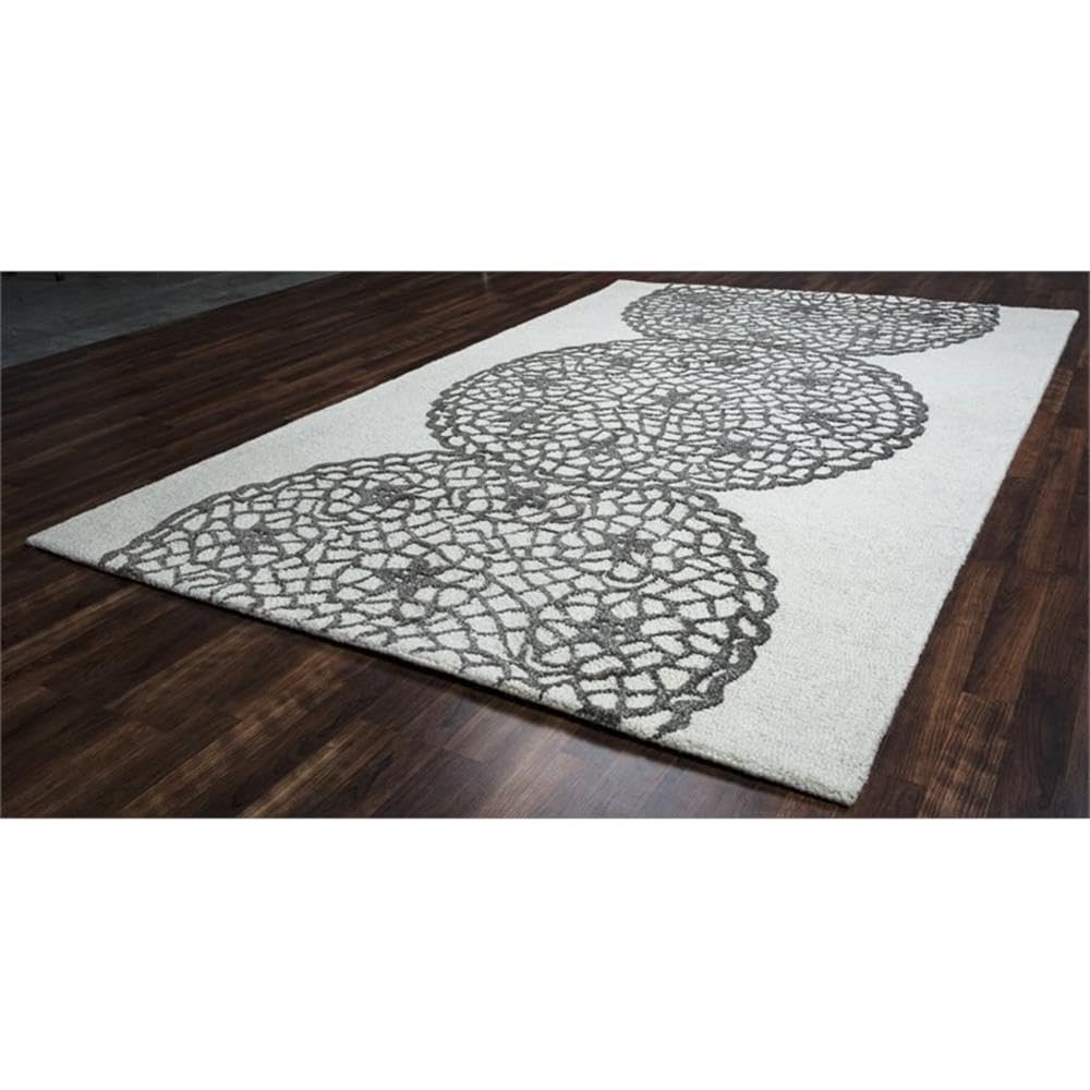 Rizzy Home Alora Decor Charming 5' X 8' Medallion Grey/Gray/Rust/Blue Hand-Tufted Area Rug