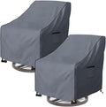 Dalema Outdoor Swivel Lounge Chair Cover 2 Pack,Heavy Duty 100% Waterproof Patio Swivel Chair Covers,Weatherproof Furniture Prot