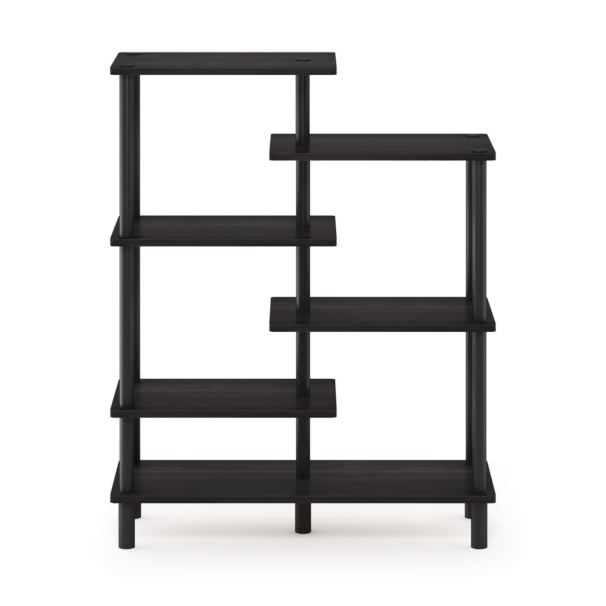 Furinno Turn-N-Tube 6-Tier Accent Display Rack, Espresso/Black