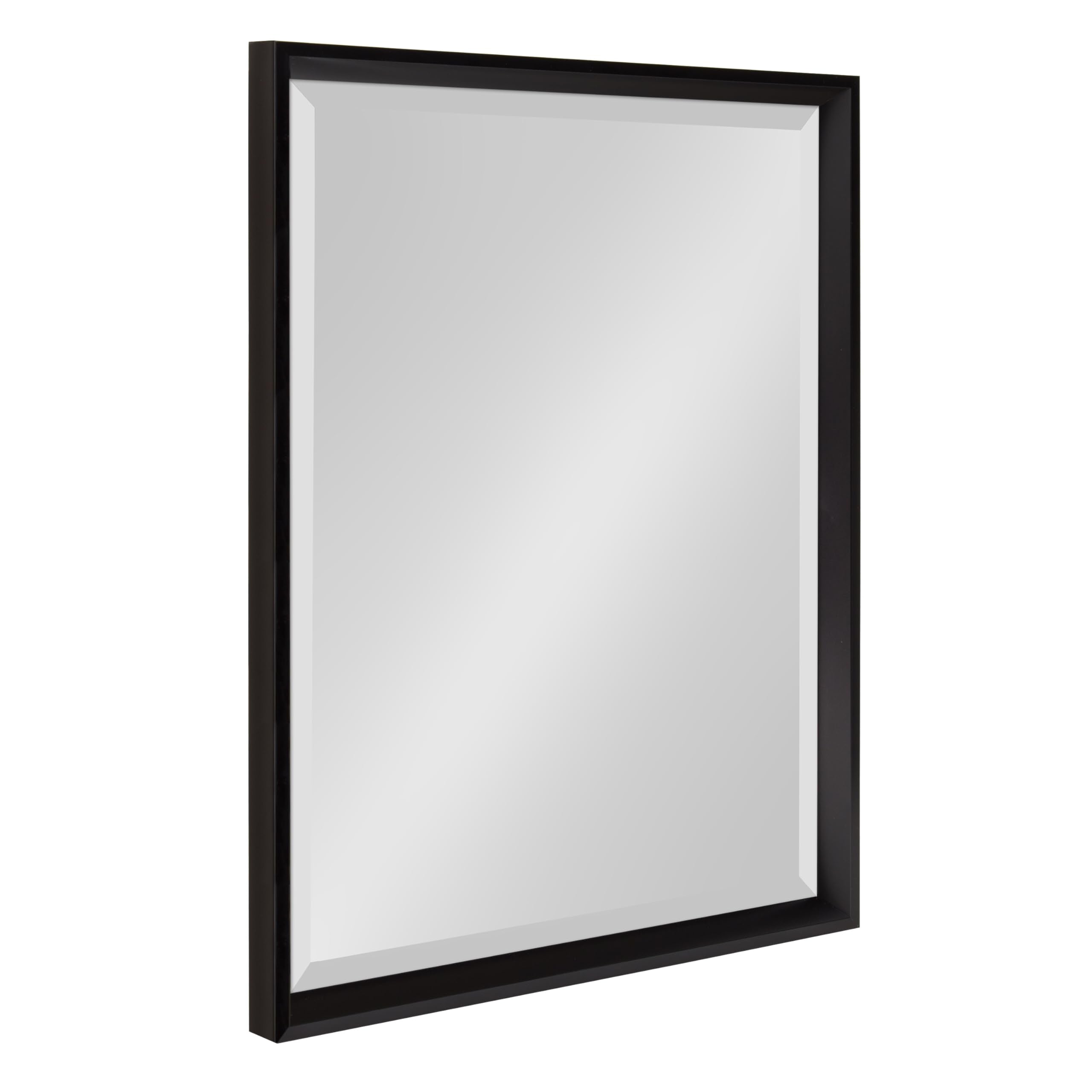 Kate and Laurel Calter Modern Decorative Framed Beveled Wall Mirror, 19.5x25.5 Black