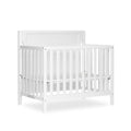 Dream On Me Bellport 4 in 1 Convertible Mini/Portable Crib In White, Non-Toxic Finish, Made of Sustainable New Zealand Pinewood,