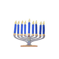 Hannukah Jewish Menorah Candles Embroidered Iron on Patch