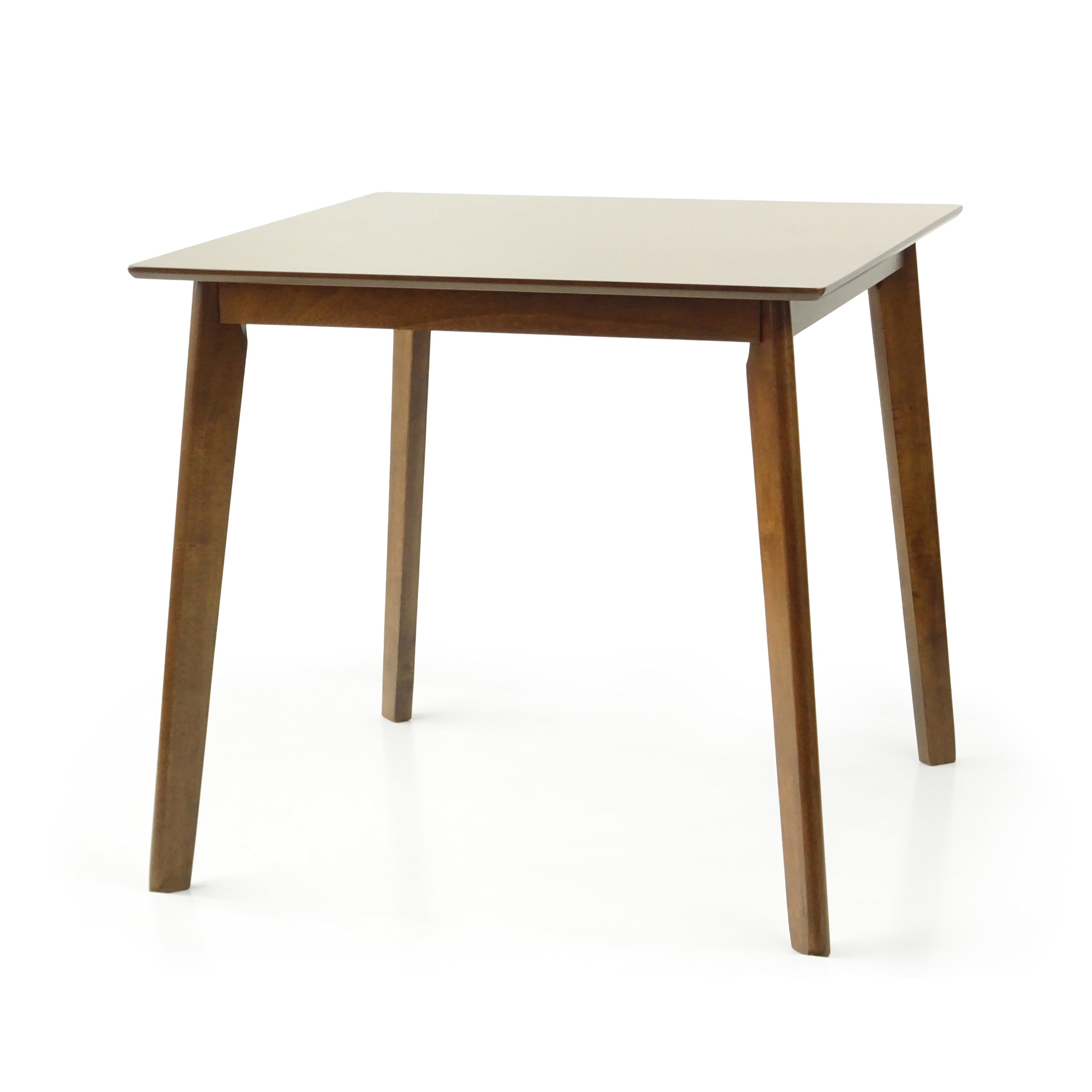 Yumiko Solid Wood Square Dining Table Kitchen Modern, Medium Brown