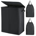 Voova 154L Double Laundry Hamper with Lid and 2 Removable Bags, Black
