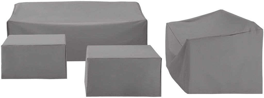 Crosley Furniture Patio Furniture Covers, Waterproof 4-Piece Cover Set For Outdoor Sectional Sofa Sets, Gray