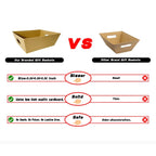Funsky Baskets For Gifts Empty, 5 Pcs Sturdy Diy Bulk Gift Basket Kraft Market Tray Cardboard Basket With Handles, Gift Basket K