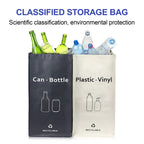 JIALAI HOME 28 Gallon Recycling Bin - Durable Light Gray & Black Trash Sorting Organizer, 2 Pack Recycle Bags for Kitchen