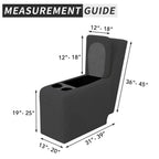 Easy-Going 2-Piece Recliner Console Cover For Reclining Loveseat Covers Stretch Jacquard Middle Console Cover For Recliner Couch And Sofa Dark Gray