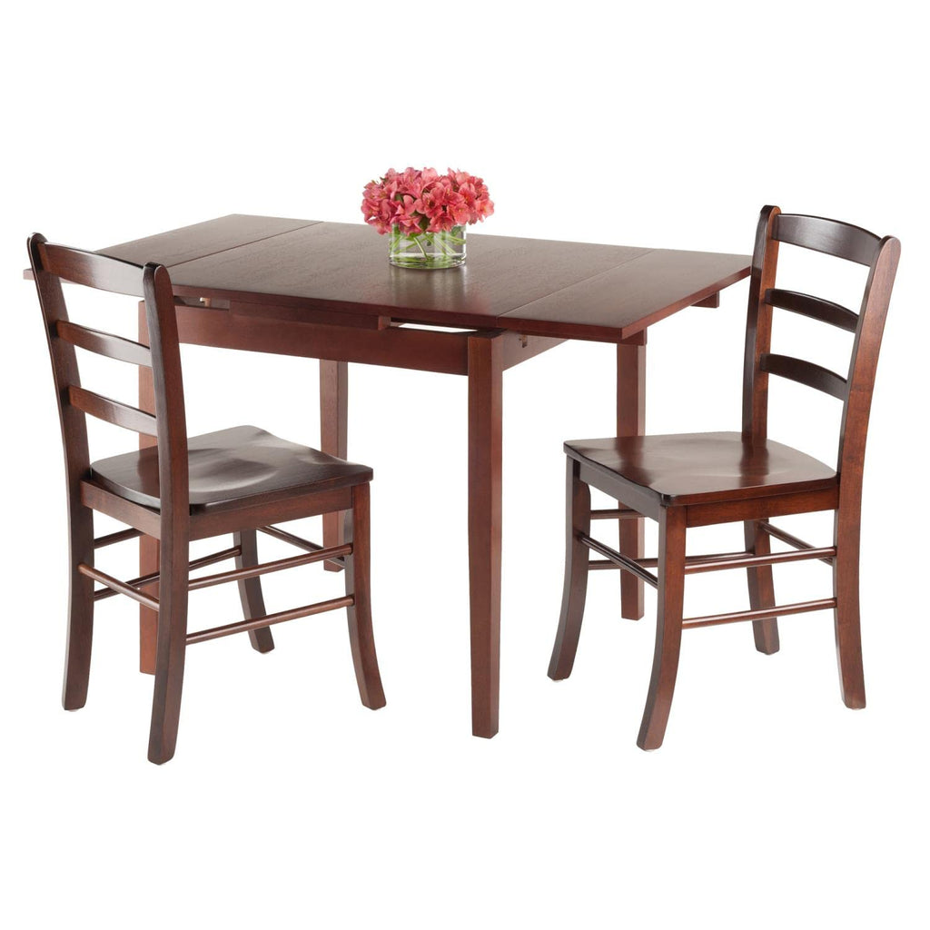 Winsome Pulman 3-Pc Set Extension Table 2 Ladder Back Chairs
