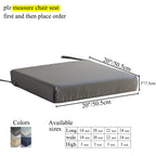 20X20 Inch Patio Chair Cushions Non Slip Bottom Chair Pad With Ties Waterproof Square Outdoor Seat Cushion Replacement For Garde
