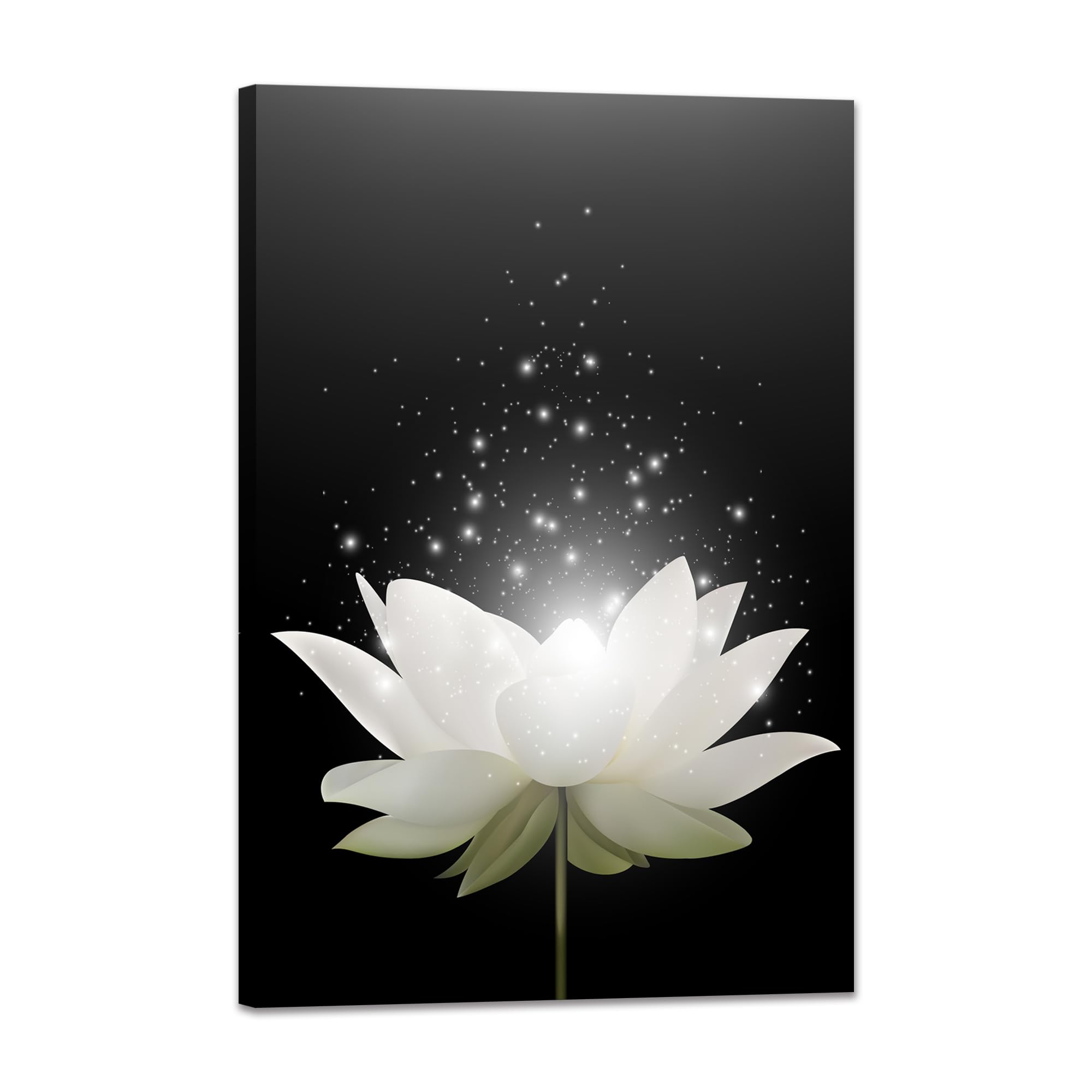 Canvas Prints Wall Art Lotus Floral Blossom Pictures for Modern Wall Decor Artwork Spirtual Meditation Prints on Canvas Wall Dec