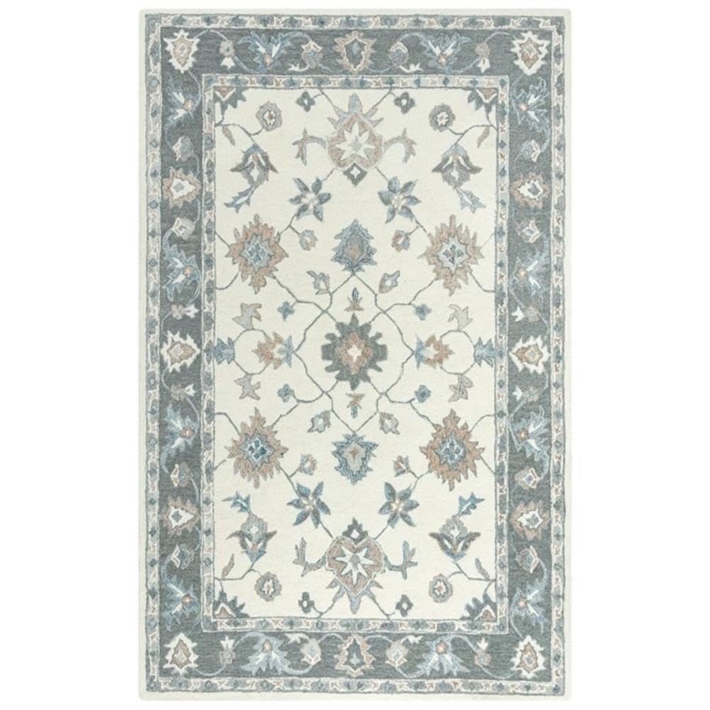 Rizzy Home Alora Decor Spirit 5' X7'6" Classical Ivory/Gray/Gray Hand Tufted Area Rug