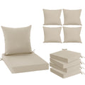 Summsun Outdoor Chair Cushions Set Of 4, Waterproof Backrest And Deep Seat Cushion Set For Patio Furniture, Outdoor Sofa Replace