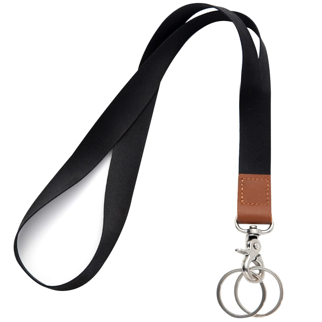 Xchin Lanyard, Lanyards For Keys, Black Keychain Long Lanyard For Women Men, Cute Neck Lanyard For Id Badges Wallet