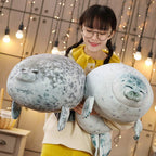 EHOTONG Chubby Seal Plush Pillow, Soft Stuffed Animal Toy, Large 24", White, Model Giaball008