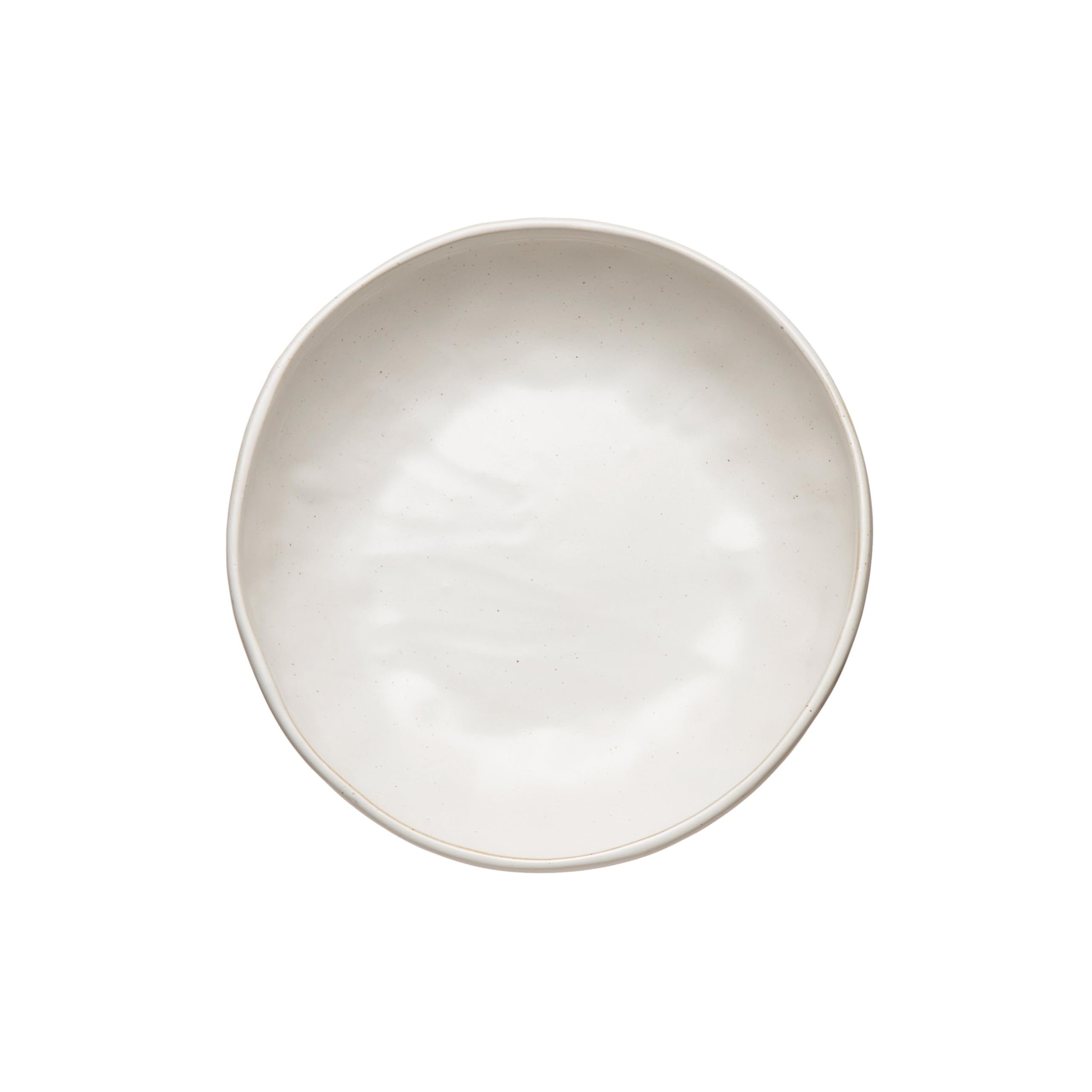 Creative Co-Op Stoneware Bowl W Reactive Glaze, White
