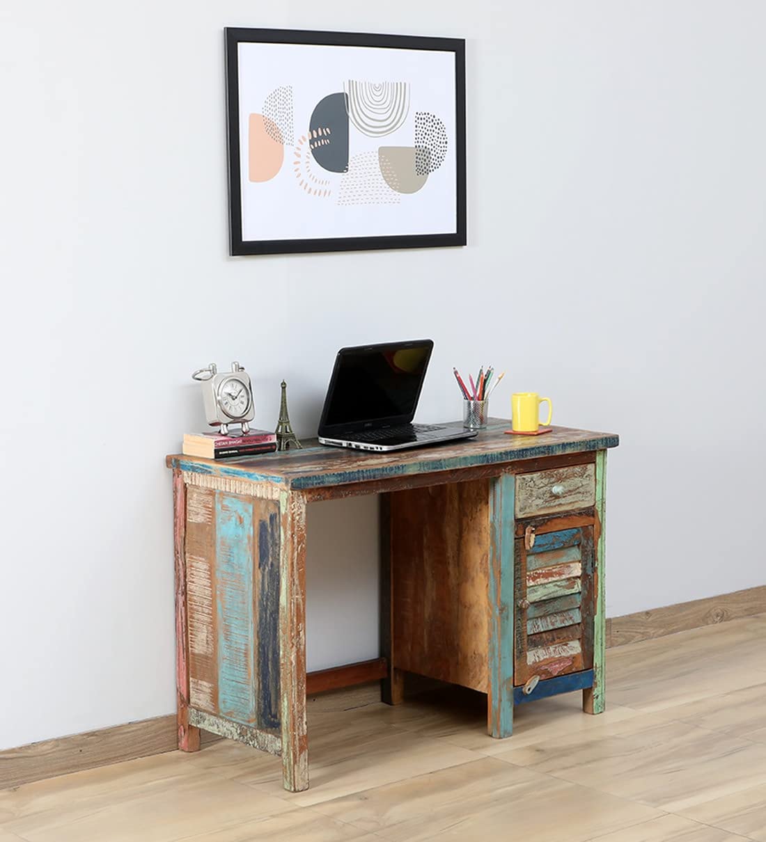 Kraft Bazaar Solid Wood Study Desk | Office And Writing Desk (Design 9)
