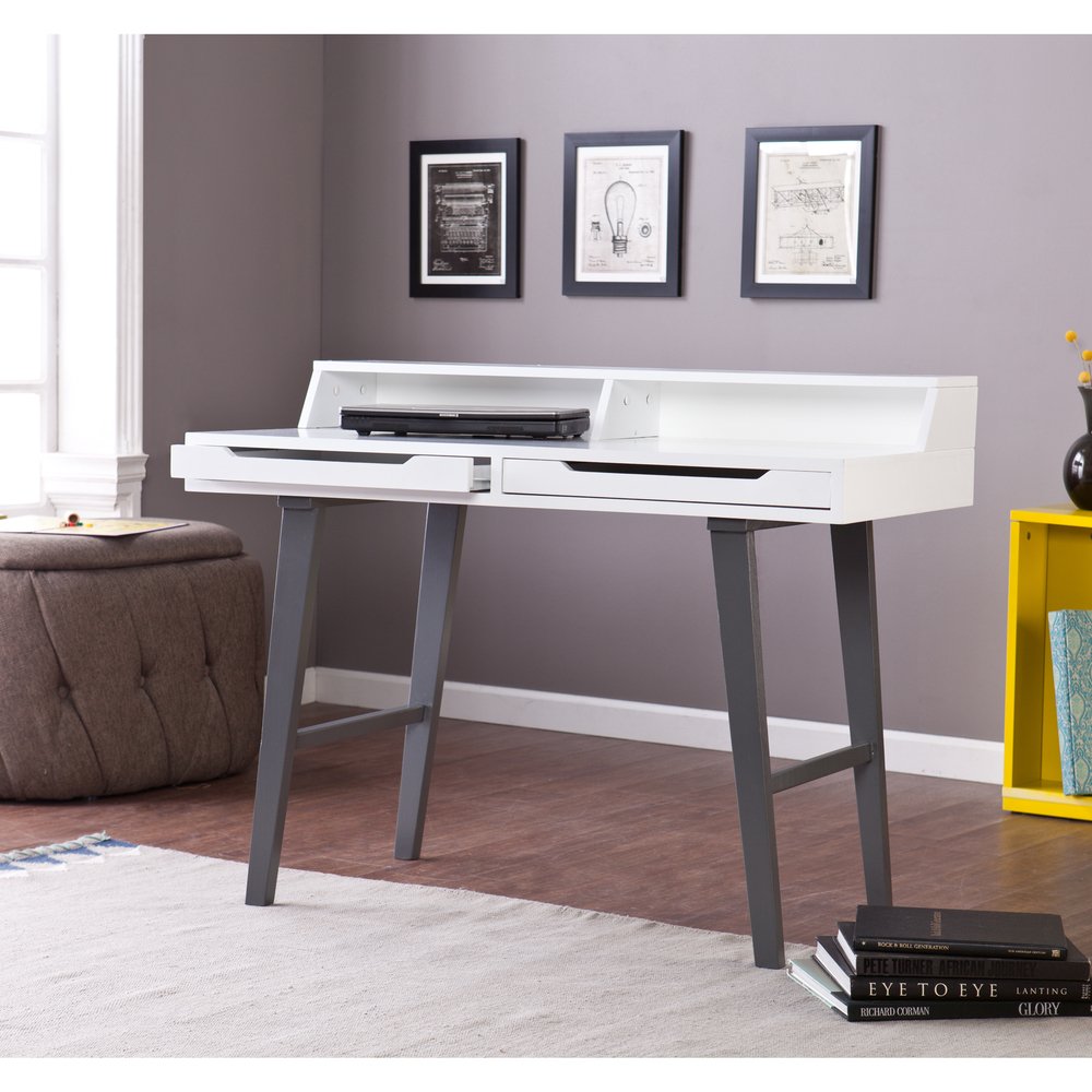 Aprodz Mango Wood Hagio Study Desk Table For Home And Office | White Finish