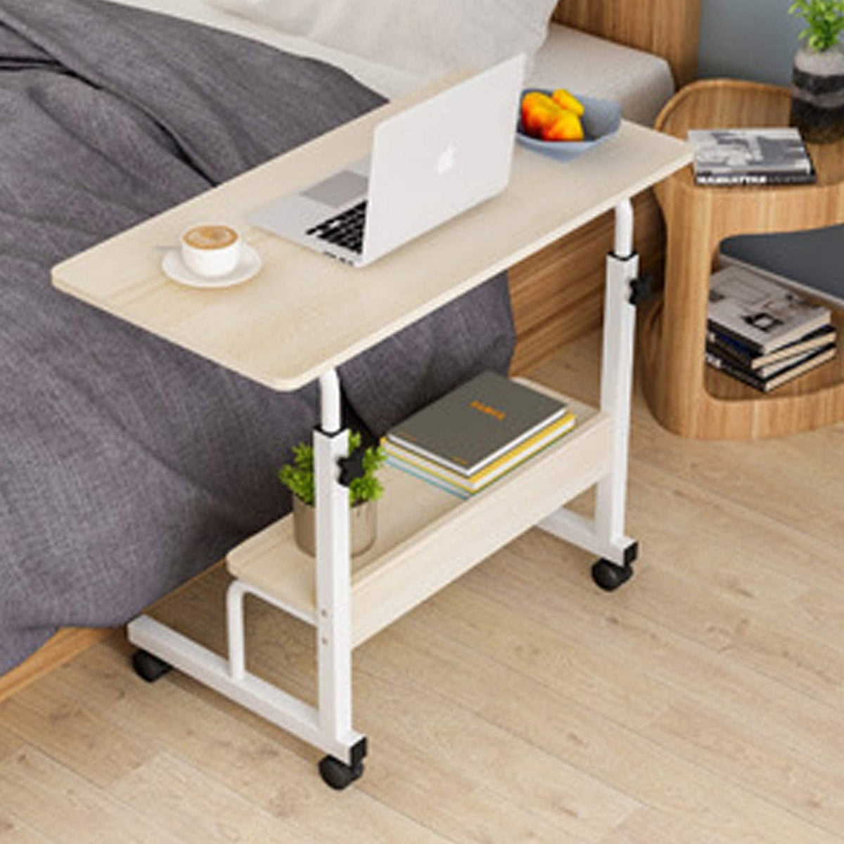 Ubervia Adjustable Standing Desk,Movable Home Office Laptop Table,Multifunctional Modern Studyuter Workstation,Portableuter Des