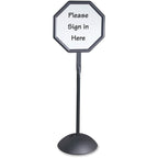 Safco Products 4118Bl Write Way Octagon Message Board, Black