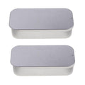Merishopp 2X Metal Empty Rectangular Slide Top Tin Container Storage Case Gift Box