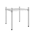 Simple Deluxe 1-Tier Shelving Unit, 15 W x 13.8 D x 15 H Wire Metal Stackable Storage, Chrome